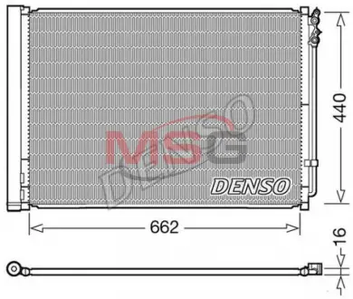 Радиатор кондиционера BMW 5 (F10) 10-, 5 (F10, F18) 13-, 5 (F10, F18) 11-, 5 GRAN TURISMO (F07) 09- DENSO DCN05032