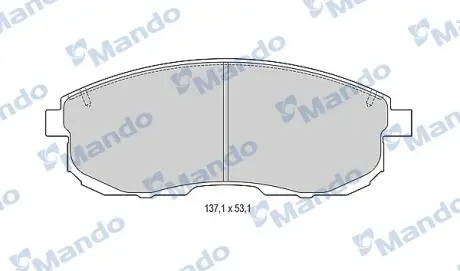 Тормозные колодки дисковые передние MANDO MBF015246