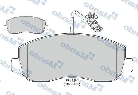 Тормозные колодки дисковые передние MANDO MBF015042