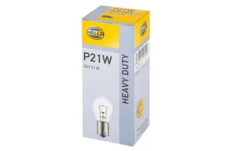 Фото 1 - автолампа Behr Heavy Duty P21W BAY15s 21 W прозрачная HELLA 8GA002073241 Автолампа Behr Heavy Duty P21W BAY15s 21 W прозрачная HELLA 8GA002073241 (фото 1)