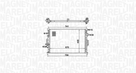 Радиатор системы охлаждения MAGNETI MARELLI 350213157700