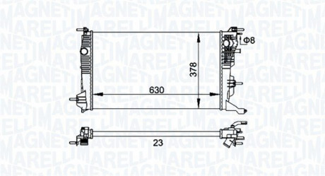 Радиатор системы охлаждения MAGNETI MARELLI 350213158300