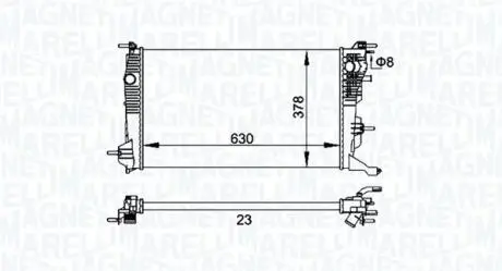 Радіатор системи охолодження MAGNETI MARELLI 350213158300