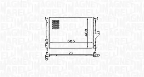 Радиатор системы охлаждения MAGNETI MARELLI 350213160900