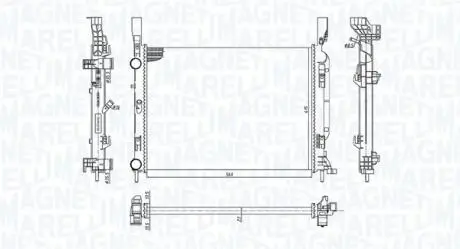 Радиатор системы охлаждения MAGNETI MARELLI 350213142600 (фото 1)