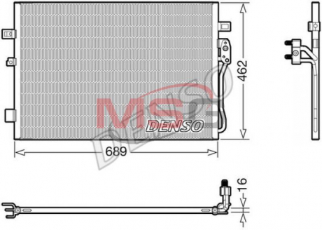 Конденсер кондиционера DENSO DCN09145 (фото 1)