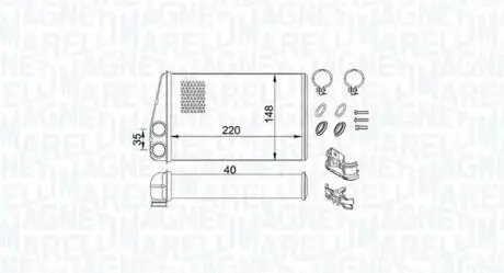 Радиатор печки MAGNETI MARELLI 350218438000