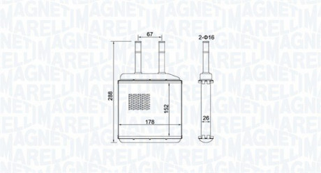 Радиатор печки MAGNETI MARELLI 350218420000 (фото 1)