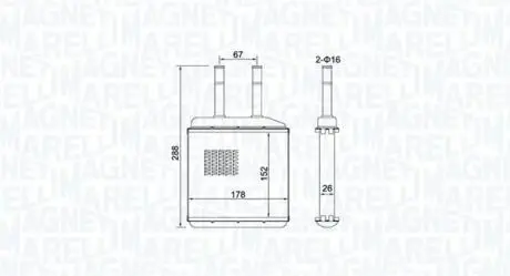 Радиатор печки MAGNETI MARELLI 350218420000