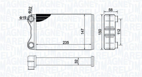 Радиатор печки MAGNETI MARELLI 350218424000