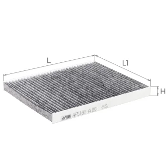 Фильтр салона (с акт углем) Hyundai ix20 1,4-1,6L / 1,4-1,6Crdi 10- / Kia Venga 1,4-1,6L / 1,4-1,6Crdi 10- Альфа ALPHA FILTER AF5181a (фото 1)