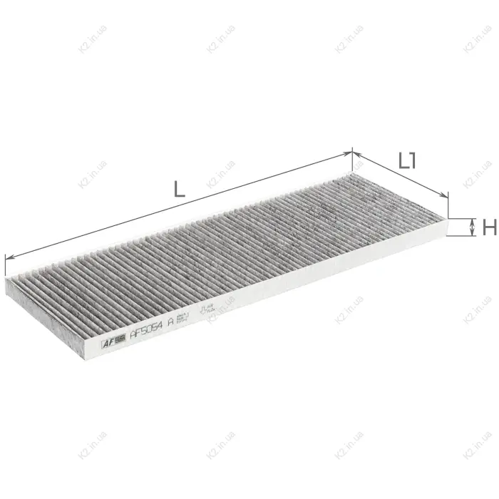 Фильтр салона Citroen Jumper / Fiat Ducato / Peugeot Boxer (-06) (с активированными углем) Альфа ALPHA FILTER AF5054a (фото 1)