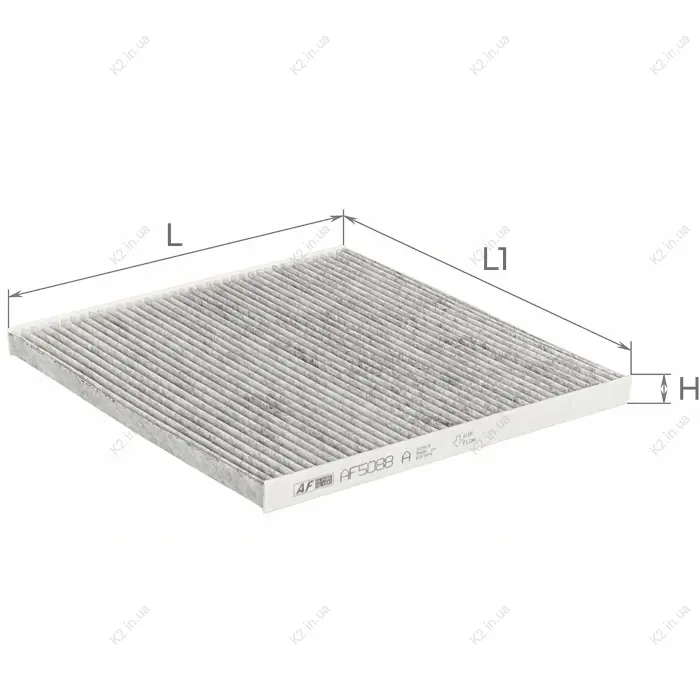 Фільтр салону (з акт вугіллям) Nissan Murano 2,5-3,5L 08-, Teana 2,5-3,5L 08- Альфа ALPHA FILTER AF5088a (фото 1)