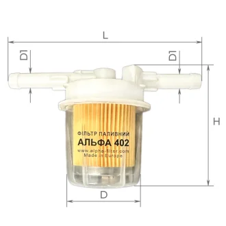 Фильтр топливный 2101 -07 (руб. С отстойник) Альфа ALPHA FILTER Альфа-402