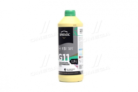 Антифриз <> GREEN CONCENTRATE G11 (-80C) 1,5L BREXOL Antf-029