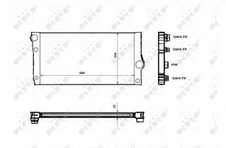 Радиатор ОЖ NRF 53817