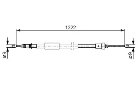 Трос ручного гальма BOSCH 1987482385