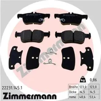 Колодки тормозные ZIMMERMANN 22231.145.1