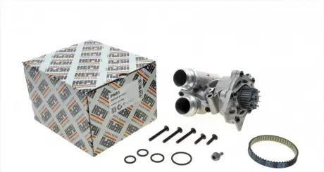 Помпа води Audi A3-A8/Skoda/Seat/VW 1.8-2.0FSI/TFSI 04- (з термостатом,датчиком t) HEPU P681