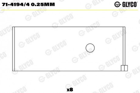 Вкладыш шатунный Glyco 7141944025MM