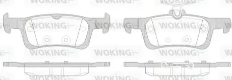Тормозные колодки задние 308new Woking P14633.00