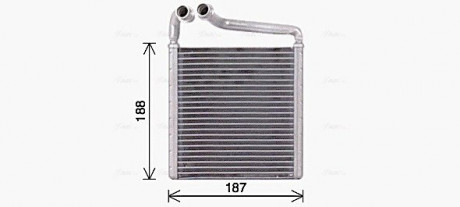 Радиатор отопителя VOLKSWAGEN PASSAT B7 (362, 365) (10-) (AVA) AVA COOLING VN6416