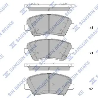 Колодка торм. диск. HYUNDAI i30 CW (GD) 12-; KIA K3 16-передние. (SANGSIN) Hi-Q (SANGSIN) SP1842