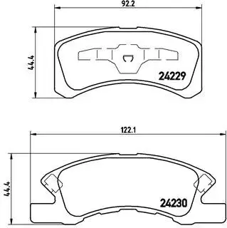 Тормозные колодки дисковые, к-кт. BREMBO P16 011