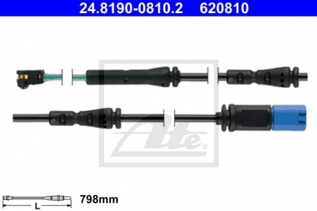 Датчик колодок ATE 24819008102