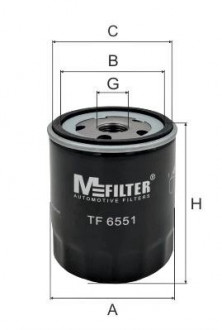 Фільтр масла Transit 2.3i 16V 06- / Focuc / Mondeo / Mazda 1.8 / 2.0 00- M-FILTER TF 6551