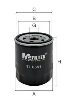 Фільтр масла Transit 2.3i 16V 06- / Focuc / Mondeo / Mazda 1.8 / 2.0 00- M-FILTER TF 6551