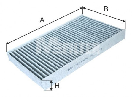 Фильтр салона Citr C2 / C3 / C4 / Peug 307/308 02- (угольный) M-FILTER K 929C