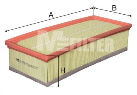 Фильтр воздушный Citroen C5 / Peugeot 407 2.0 HDi 06- M-FILTER K 760 (фото 1)