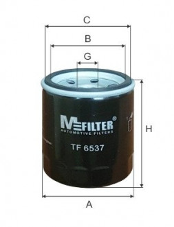 Фильтр масла Megane III / Laguna III 2.0i 16V 07- M-FILTER TF 6537