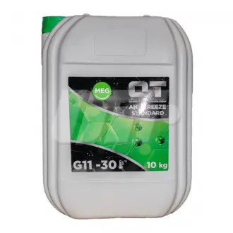Антифриз QT MEG STANDARD -30 G11 зеленый 10кг QT-OIL QT5523010
