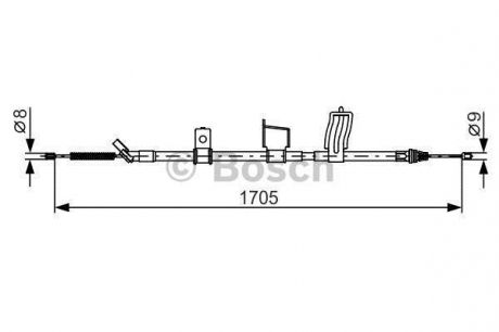 Трос, стояночная тормозная система BOSCH 1987482339 (фото 1)