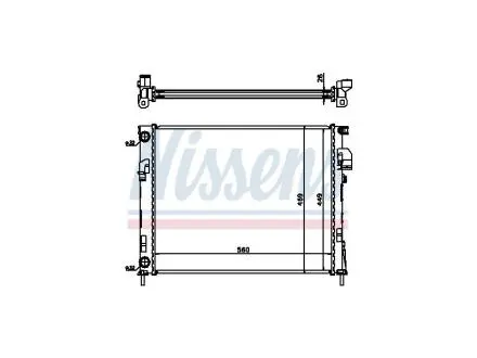 Радиатор основной под МКПП NISSAN Primastar 02-14, OPEL VIVARO 01-10, RENAULT TRAFIC 00-14 FAST FT55561