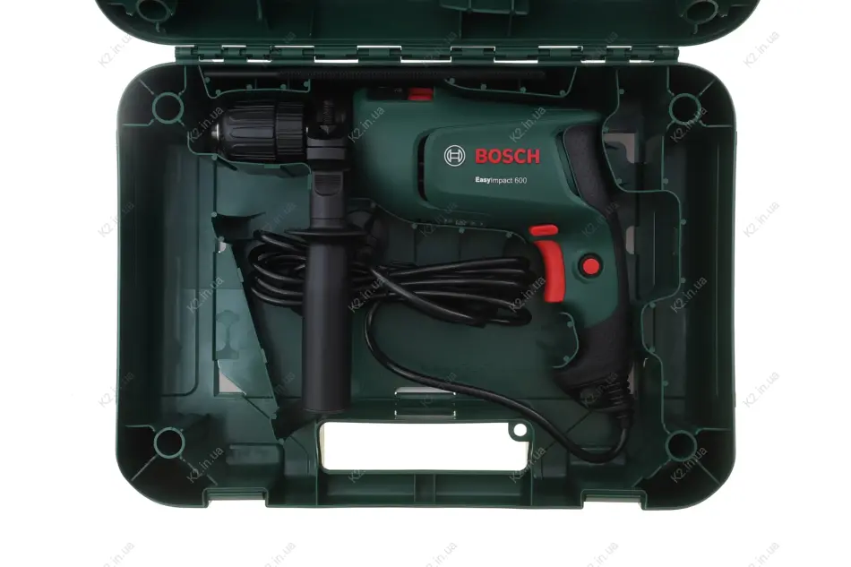 Мережева дриль Bosch EasyImpact 600 в валізі BOSCH 0603133020 (фото 1)