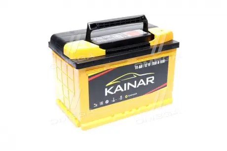 Аккумулятор 77Ah-12v Standart + (278x175x190), R, EN750 KAINAR 077 261 0 120 ЖЧ