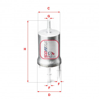 Фільтр паливний VAG Fabia "10-14 / Polo" 09 >> "1.2 TDI SOFIMA S1845B