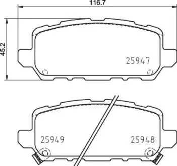 Колодки тормозные дисковые BREMBO P28090