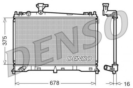 Радиатор MAZDA 6 \ '\' 1,8-2,3 "02-07 DENSO DRM44010 (фото 1)