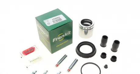 Ремкомплект супорту переднього Skoda Fabia (II/III)/Octavia II/VW Golf (V/VI) (d=54mm)(Ate)(+поршень/напрямні) FRENKIT 754903