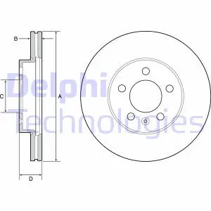 Тормозной диск Delphi BG4963C