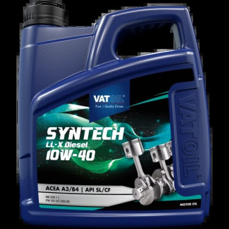 Моторное масло SynTech Diesel LL-X 10W40 / 4л. / (ACEA A3 / B4, API SL / CF) VATOIL 50783