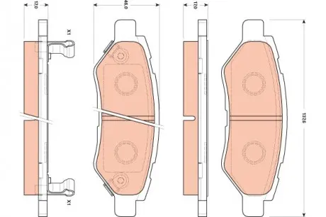 Тормозные колодки дисковые CADILLAC / CHEVROLET CTS / Camaro "F" 08 >> TRW GDB4602
