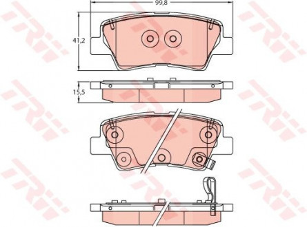 Гальмівні колодки дискові KIA Rio \ '\' F \ '\' 17 >> TRW GDB2242