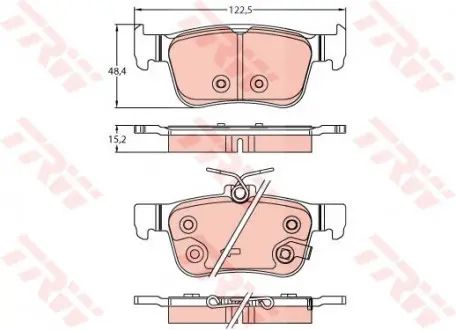 Тормозные колодки дисковые HONDA Civic &quot;R&quot; 17 &gt;&gt; TRW GDB2256 (фото 1)