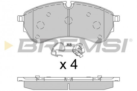 Тормозные колодки перед. VW Crafter 2.0TDI/Man TGE 16- (163.6x67.4x20.7) BREMSI BP3846