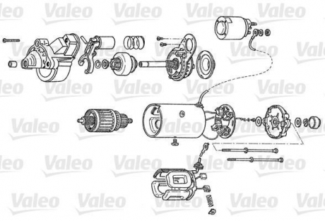 Стартер БУ /1,8кВт, 9,10z/ AUDI A2 00-05; SEAT TOLEDO 91-99; SKODA FABIA 99-07 Valeo D7RS130 (фото 1)